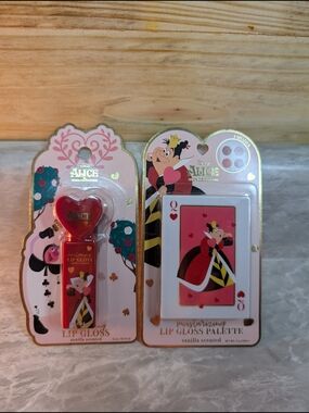Disney Queen of Hearts Lip Gloss & Palette – Pink, Red, Gold
